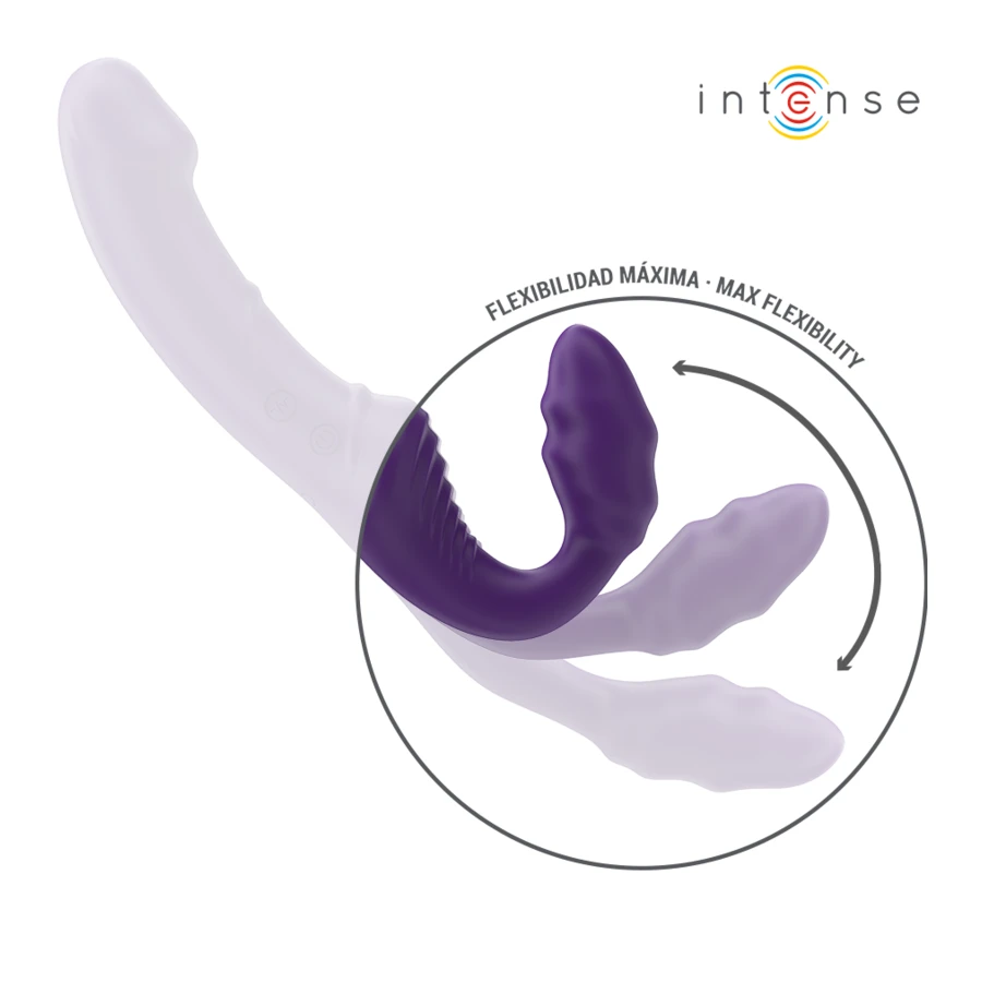 INTENSE - JILL DOPPIO VIBRATORE 20 CM VIOLA TELECOMANDO